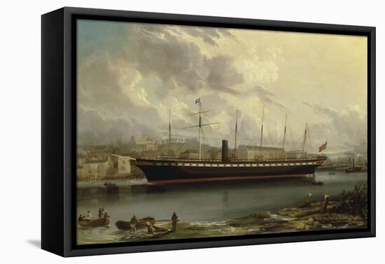 The SS 'Great Britain' leaving Cumberland Basin on her Maiden Voyage, 23rd January, 1845-Joseph Walter-Framed Stretched Canvas