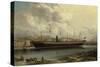 The SS 'Great Britain' leaving Cumberland Basin on her Maiden Voyage, 23rd January, 1845-Joseph Walter-Stretched Canvas