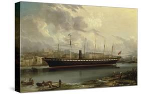 The SS 'Great Britain' leaving Cumberland Basin on her Maiden Voyage, 23rd January, 1845-Joseph Walter-Stretched Canvas