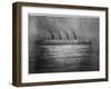 The Ss Titanic Seen at Night Whilst Visiting Cherbourg on the Evening of 10th April 1912-null-Framed Photographic Print