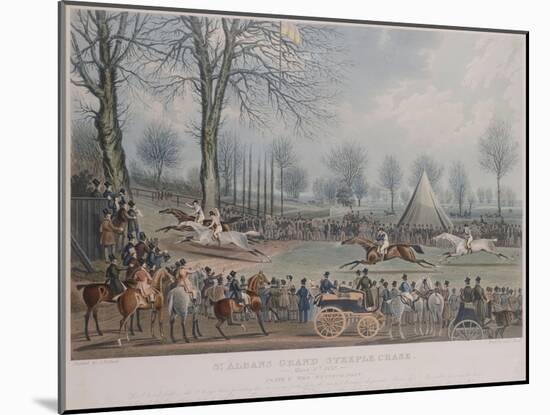 The St. Albans Grand Steeple Chase, March 8th 1832, the Winning Post, 1838-John Corbet Anderson-Mounted Giclee Print