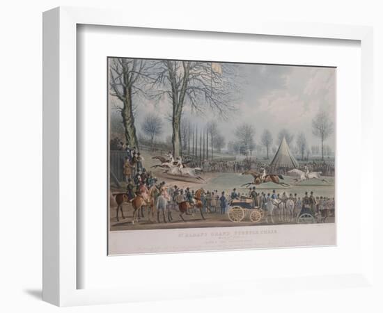 The St. Albans Grand Steeple Chase, March 8th 1832, the Winning Post, 1838-John Corbet Anderson-Framed Giclee Print