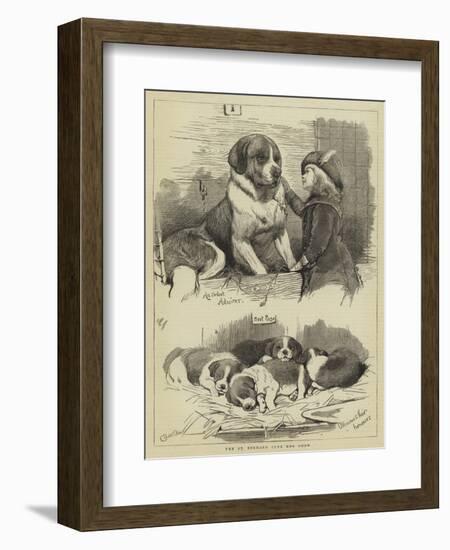 The St Bernard Club Dog Show-Charles Burton Barber-Framed Giclee Print