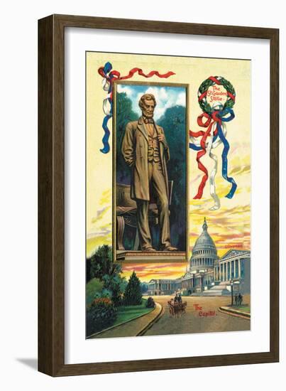 The St. Gaudens Statue and the Capitol-C. Chapman-Framed Art Print