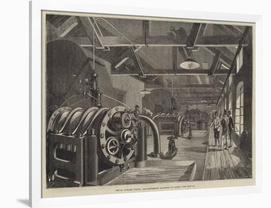 The St Gothard Tunnel, Air-Compressing Machinery at Airolo-null-Framed Giclee Print