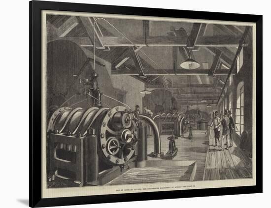 The St Gothard Tunnel, Air-Compressing Machinery at Airolo-null-Framed Giclee Print