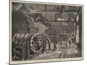 The St Gothard Tunnel, Air-Compressing Machinery at Airolo-null-Mounted Giclee Print