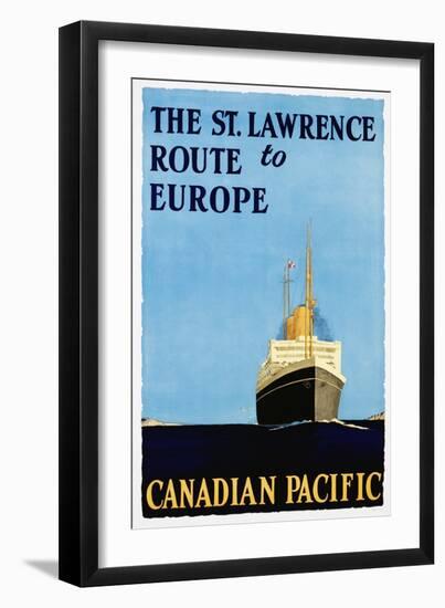 The St. Lawrence Route to Europe Poster-null-Framed Giclee Print