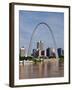 The St Louis Arch from the Mississippi River, Missouri, USA-Joe Restuccia III-Framed Premium Photographic Print