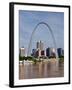 The St Louis Arch from the Mississippi River, Missouri, USA-Joe Restuccia III-Framed Premium Photographic Print