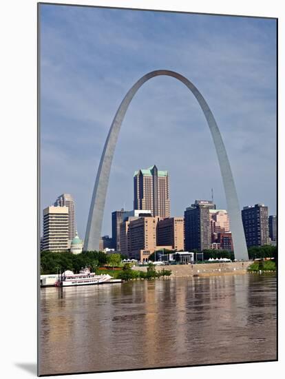 The St Louis Arch from the Mississippi River, Missouri, USA-Joe Restuccia III-Mounted Premium Photographic Print