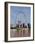 The St Louis Arch from the Mississippi River, Missouri, USA-Joe Restuccia III-Framed Photographic Print