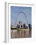 The St Louis Arch from the Mississippi River, Missouri, USA-Joe Restuccia III-Framed Photographic Print