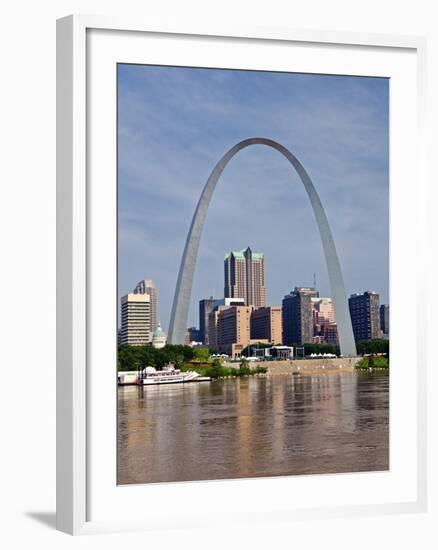 The St Louis Arch from the Mississippi River, Missouri, USA-Joe Restuccia III-Framed Photographic Print