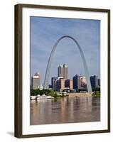 The St Louis Arch from the Mississippi River, Missouri, USA-Joe Restuccia III-Framed Photographic Print