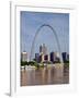 The St Louis Arch from the Mississippi River, Missouri, USA-Joe Restuccia III-Framed Photographic Print