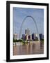 The St Louis Arch from the Mississippi River, Missouri, USA-Joe Restuccia III-Framed Photographic Print