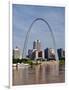 The St Louis Arch from the Mississippi River, Missouri, USA-Joe Restuccia III-Framed Photographic Print