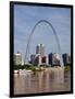 The St Louis Arch from the Mississippi River, Missouri, USA-Joe Restuccia III-Framed Photographic Print