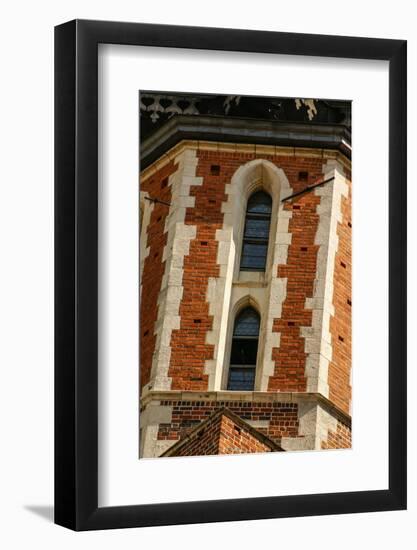 The St Mary Church at the Market in Krakow in Poland-perszing1982-Framed Photographic Print