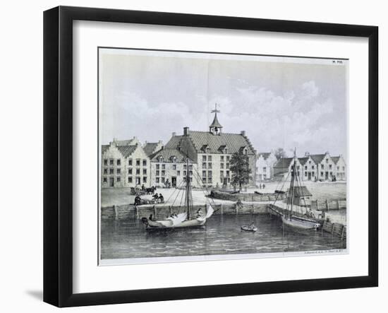 The Stadthuys of New York in 1679-null-Framed Giclee Print