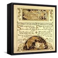 The Stag in the Ox Stall the Deer and the Lion-null-Framed Stretched Canvas