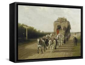 The Stage Coach of Ludlow, 1801-Jacques Laurent Agasse-Framed Stretched Canvas