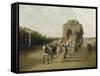 The Stage Coach of Ludlow, 1801-Jacques Laurent Agasse-Framed Stretched Canvas