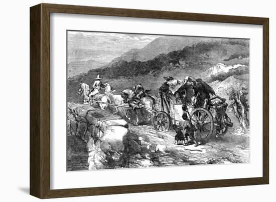 The Stage-Coach of the Last Century, 1855-John Gilbert-Framed Giclee Print