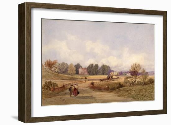 The Stage Coach Road (Northumberland) (Bodycolour, Pencil and W/C on Paper)-George Richardson-Framed Giclee Print