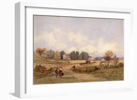 The Stage Coach Road (Northumberland) (Bodycolour, Pencil and W/C on Paper)-George Richardson-Framed Giclee Print