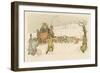 The Stagecoach Horses Pull Their Coach Through Heavy Snow-null-Framed Art Print