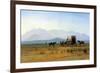 The Stagecoach in the Rockies-Albert Bierstadt-Framed Art Print