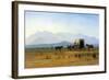 The Stagecoach in the Rockies-Albert Bierstadt-Framed Art Print