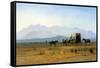 The Stagecoach in the Rockies-Albert Bierstadt-Framed Stretched Canvas