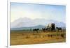 The Stagecoach in the Rockies-Albert Bierstadt-Framed Art Print