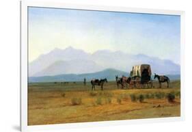 The Stagecoach in the Rockies-Albert Bierstadt-Framed Art Print