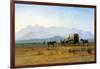 The Stagecoach in the Rockies-Albert Bierstadt-Framed Art Print