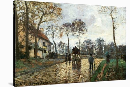 The Stagecoach-Camille Pissarro-Stretched Canvas