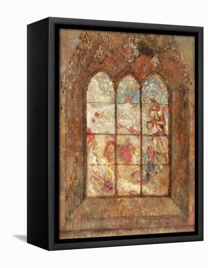 The Stained Glass Window-Odilon Redon-Framed Stretched Canvas