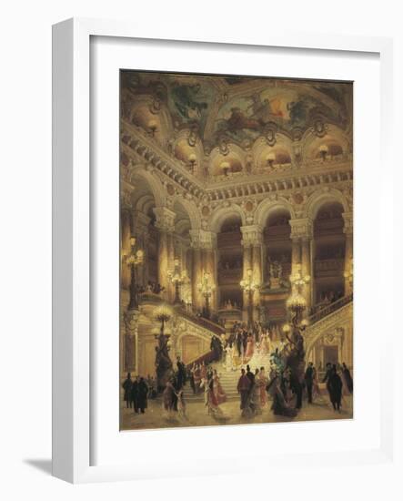 The Staircase at Paris Opera, 1877-Louis Bosworth Hurt-Framed Giclee Print