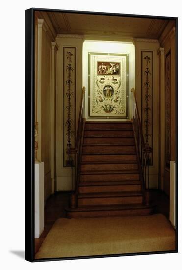 The Staircase in the Schinkel Pavillion Built for King Friedrich Wilhelm III-Karl Friedrich Schinkel-Framed Stretched Canvas