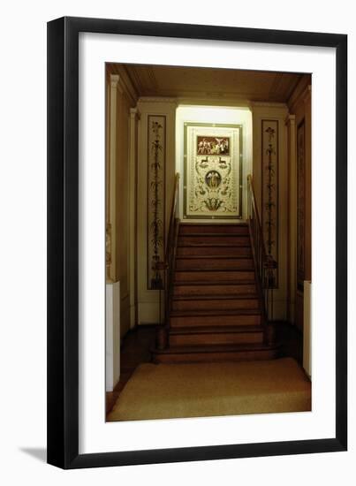 The Staircase in the Schinkel Pavillion Built for King Friedrich Wilhelm III-Karl Friedrich Schinkel-Framed Giclee Print