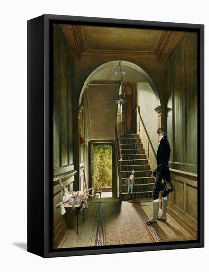 The Staircase of the London Residence of the Painter, 1828-Pieter Christoffel Wonder-Framed Stretched Canvas