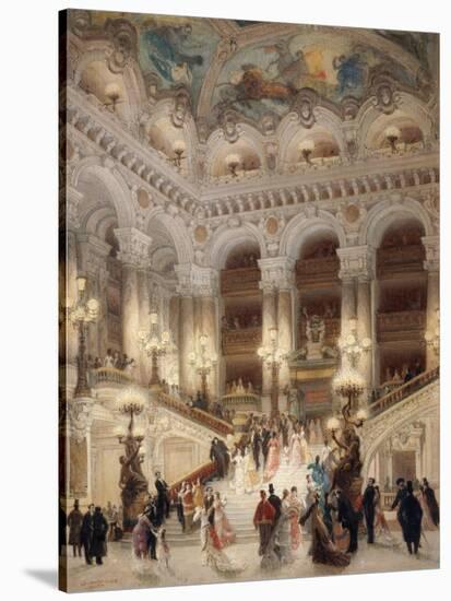 The Staircase of the New Opera of Paris-Louis Beroud-Stretched Canvas