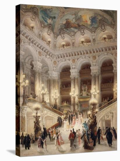 The Staircase of the New Opera of Paris-Louis Beroud-Stretched Canvas