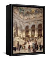 The Staircase of the New Opera of Paris-Louis Beroud-Framed Stretched Canvas