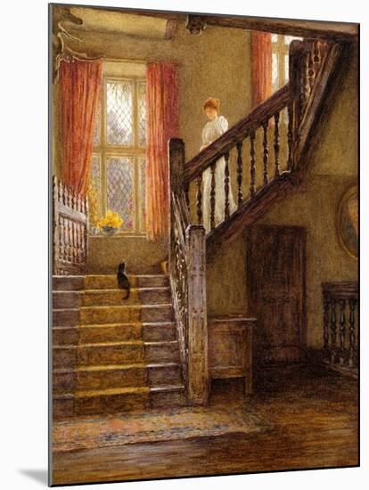 The Staircase, Whittington Court, Gloucestershire-Helen Allingham-Mounted Giclee Print