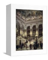 The Stairway of the Opera, Paris-Jean Béraud-Framed Stretched Canvas