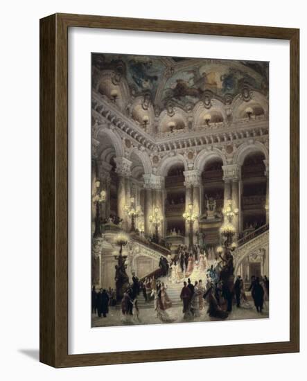 The Stairway of the Opera, Paris-Jean Béraud-Framed Art Print